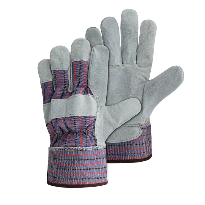 Quality split cowhide palm leather work gloves, best economical choice for your work crews