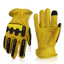 Load image into Gallery viewer, Total Protection: Water, Cut & Impact Resistant Top Grain Cowhide Gloves