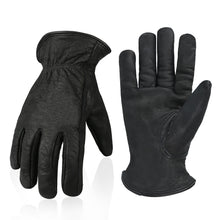 Load image into Gallery viewer, Water Resistant Fleece Lined Top Grain Cowhide Leather Work Gloves
