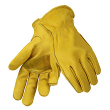 Load image into Gallery viewer, Heavy Duty Top Grain Cowhide Work Gloves with Reinforced Extra Palm Patch
