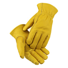 Load image into Gallery viewer, Heavy Duty Top Grain Cowhide Work Gloves with Reinforced Extra Palm Patch
